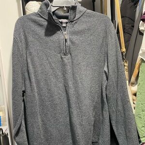 Men's Gray Quarter-Zip Sweater